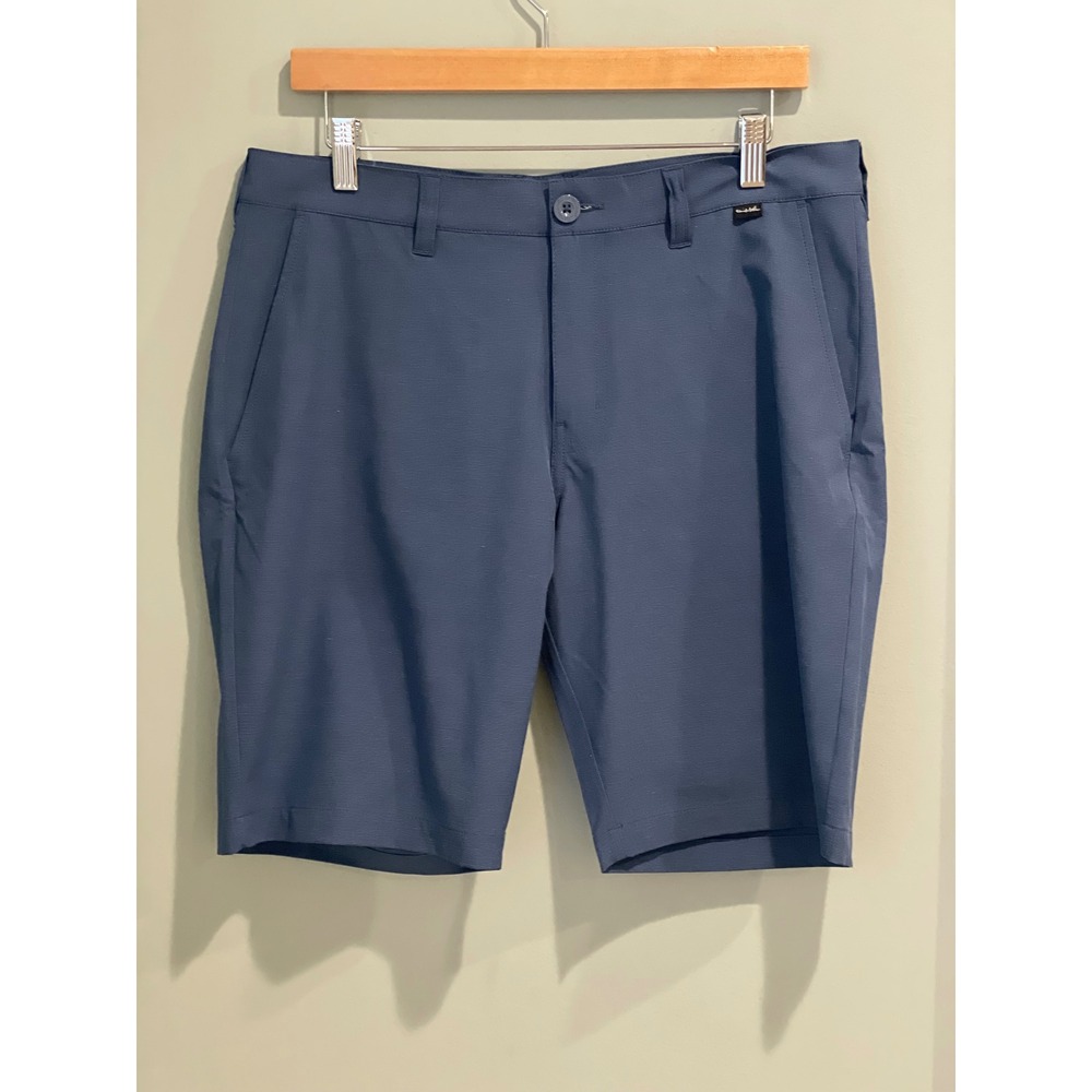 Travis Mathew Men's Blue‎ Striped Golf Shorts Size 32 Performance Stretch